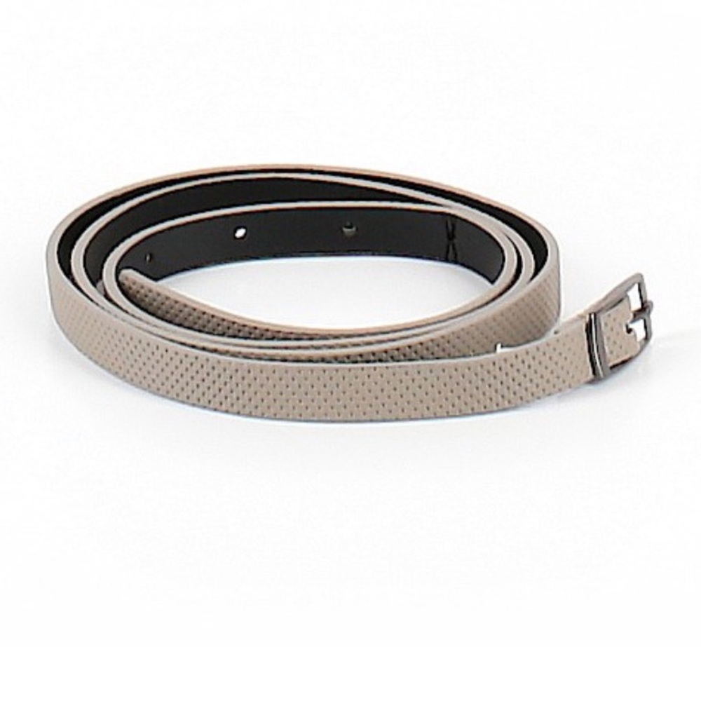 BRAND NEW Gray Faux Leather Skinny Belt